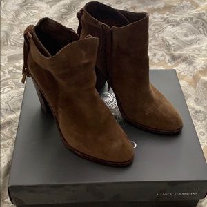 Vince Camuto brown suede booties